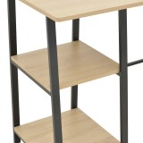 Tavolinë studimi Ferje pakoworld me rafte mdf në ngjyrë natyrale-të zezë 100x48x75cm