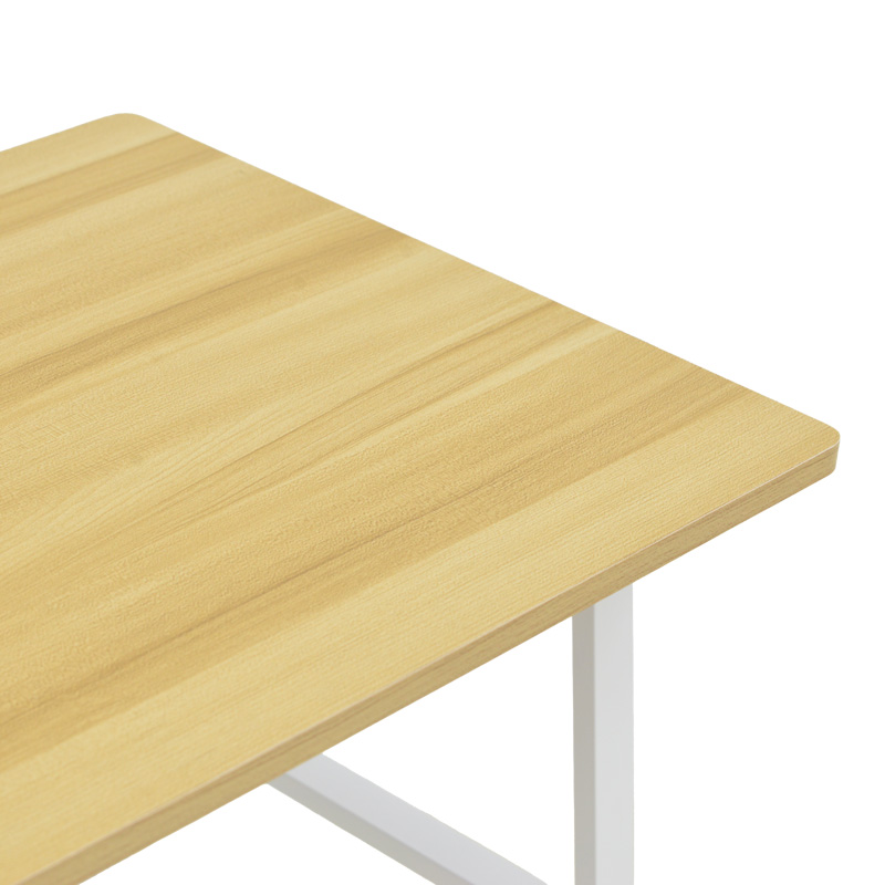 Tavolinë studimi Ferje pakoworld me rafte mdf në ngjyrë natyrale-të bardhë 100x48x75cm