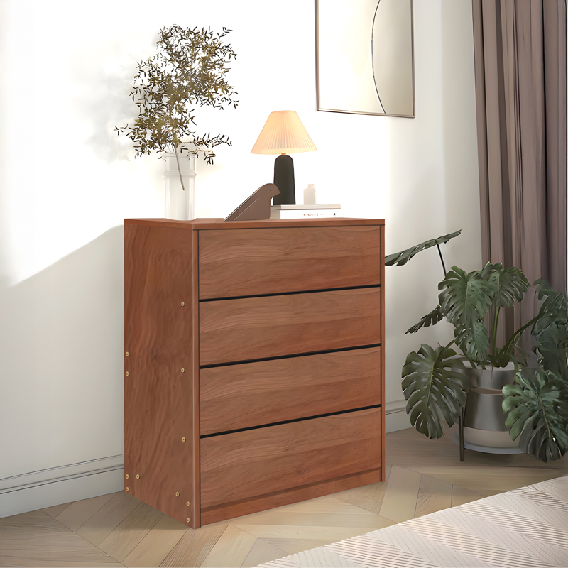 Komodinë Kuanger pakoworld mdf në ngjyrë arre 80x40x89cm