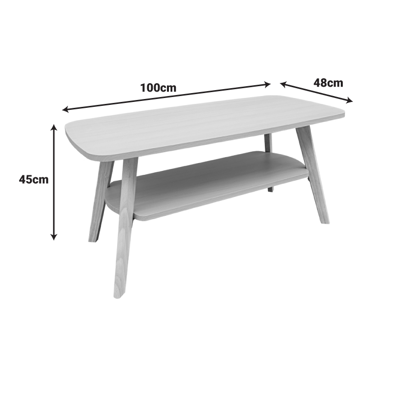 Tavolinë kafeje Komela I mdf në nuancë natyrale 100x48x45cm