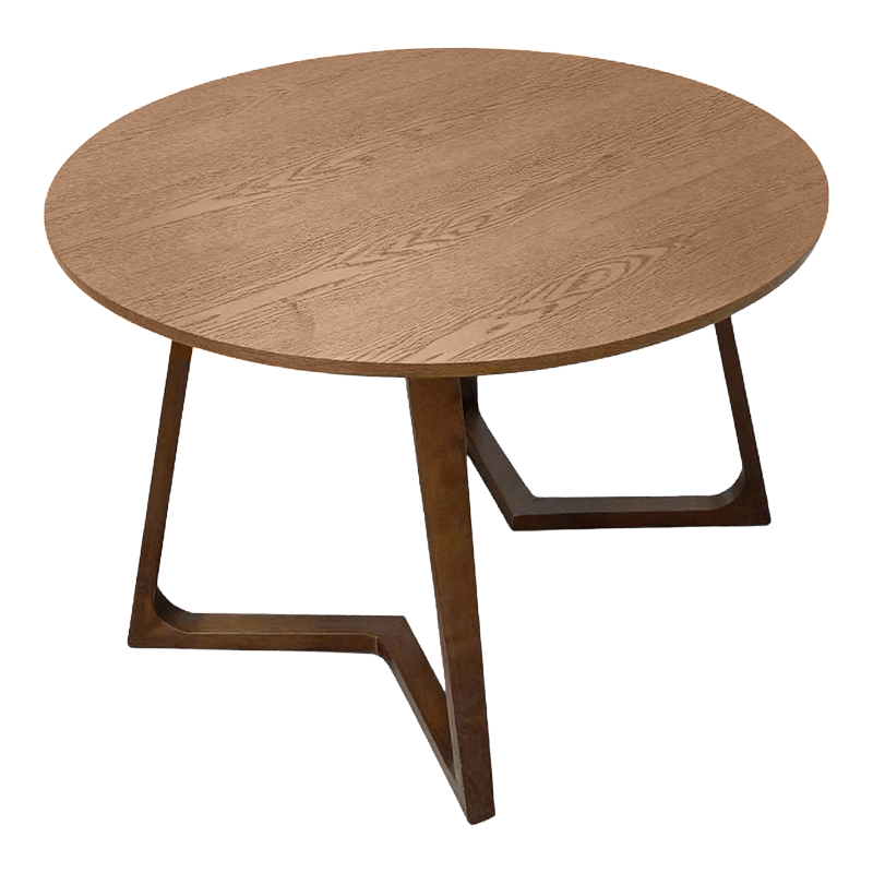 Tavolinë ngrënie Sedria pakoworld mdf në ngjyrë arrë D120x75cm