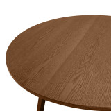 Tavolinë ngrënie Sedria pakoworld mdf në ngjyrë arrë D120x75cm