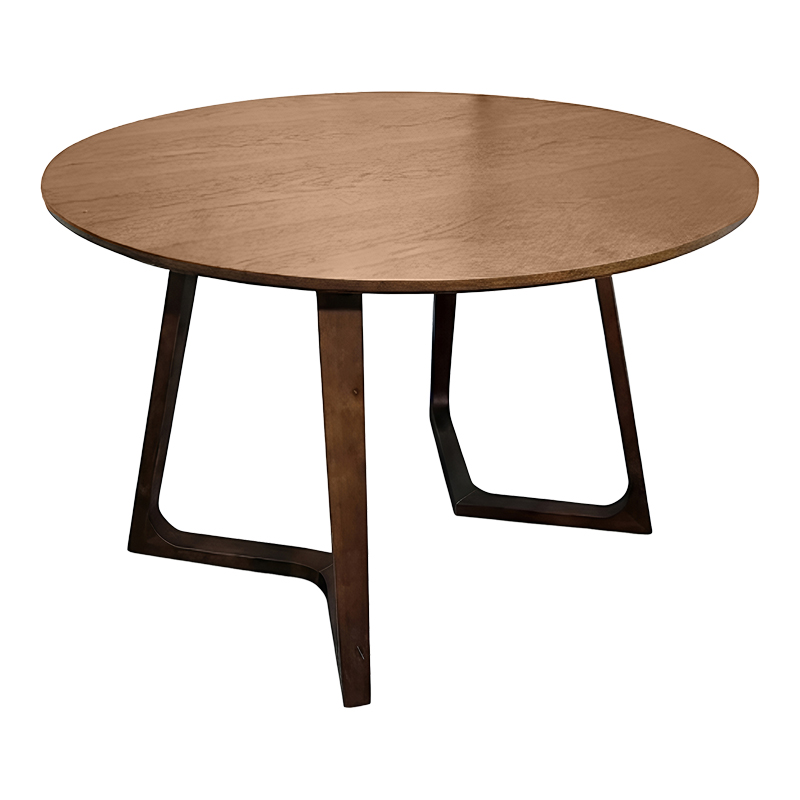 Tavolinë ngrënie Sedria pakoworld mdf në ngjyrë arrë D120x75cm