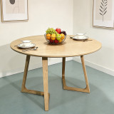 Tavolinë ngrënieje Sedria pakoworld mdf në ngjyrë natyrale D120x75cm
