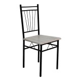 Set ngrënieje Roza pakoworld 5 copë MDF SONOMA dhe këmbë metalike të zeza 120x65x75cm