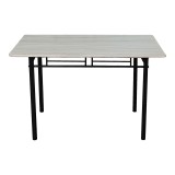 Set ngrënieje Roza pakoworld 5 copë MDF SONOMA dhe këmbë metalike të zeza 120x65x75cm