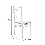 Set ngrënieje Roza pakoworld 5 copë MDF SONOMA dhe këmbë metalike të zeza 120x65x75cm