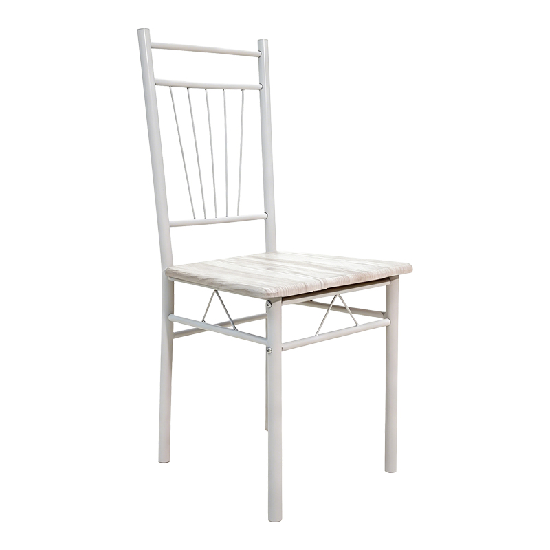 Set ngrënieje Roza pakoworld 5 copë MDF SONOMA dhe këmbë metalike të bardha 110x60x75cm