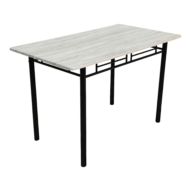 Set ngrënieje Roza pakoworld 5 copë MDF SONOMA dhe këmbë metalike të zeza 110x60x75cm