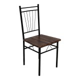 Set ngrënieje Roza pakoworld 5 copë MDF arre dhe këmbë metalike të zeza 110x60x75cm