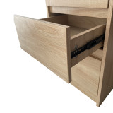 Tavolinë me raft librash Cliner pakoworld SONOMA 140x50x180cm
