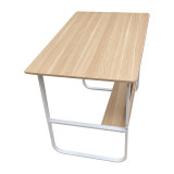 Tavolinë studimi Kela pakoworld mdf në ngjyrë OAK dhe këmbë metalike të bardha 100x60x73cm