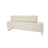 Divan 3 vendesh Shea pakoworld PU fildish-inox 198x80x87cm