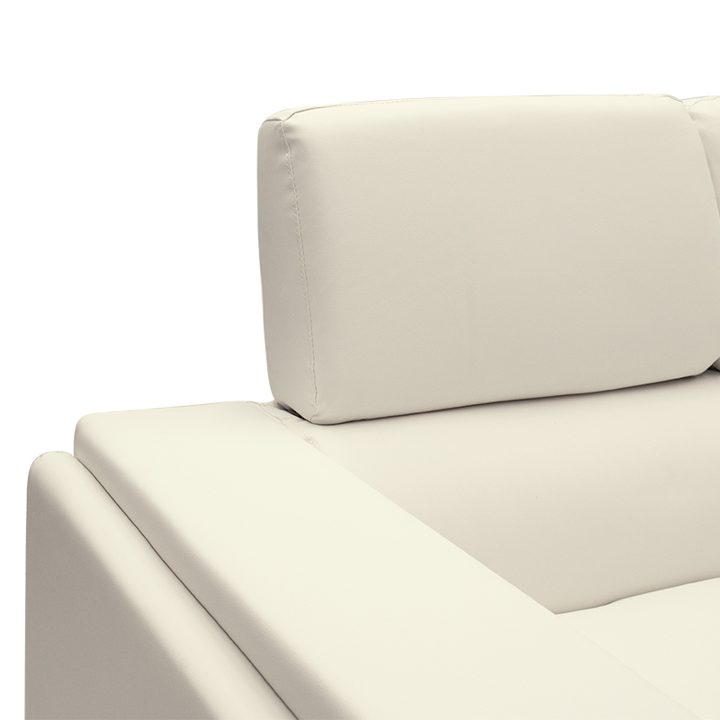 Divan 2 vendesh Shea pakoworld PU fildish-inox 158x80x87cm