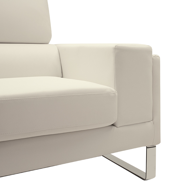 Divan 2 vendesh Shea pakoworld PU fildish-inox 158x80x87cm