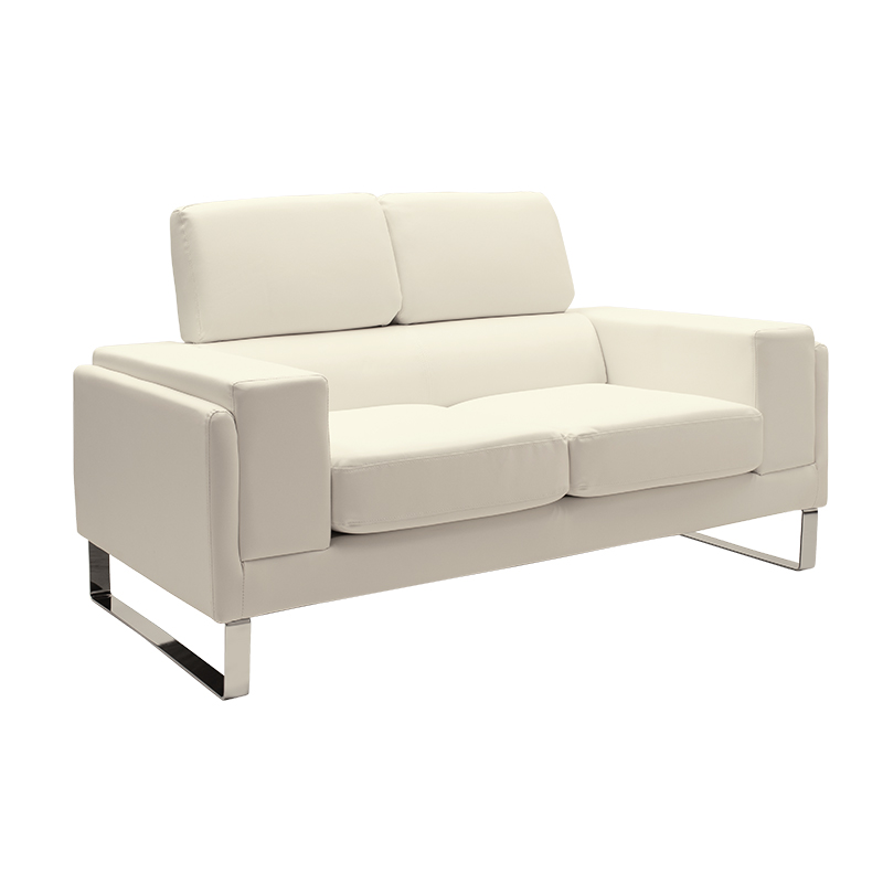 Divan 2 vendesh Shea pakoworld PU fildish-inox 158x80x87cm