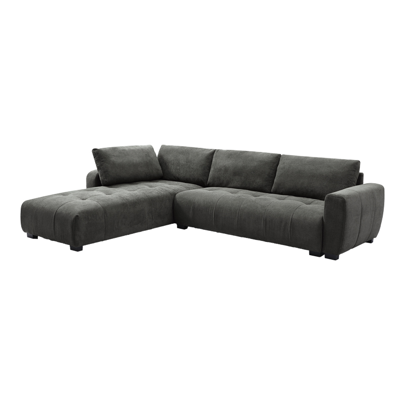 Divan i kthyeshëm Gianco pakoworld pëlhurë në nuancë gri 298x208x85cm