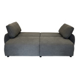 Divan trevendësh Hungie pakoworld pëlhurë në ngjyrë gri 250x92x89cm