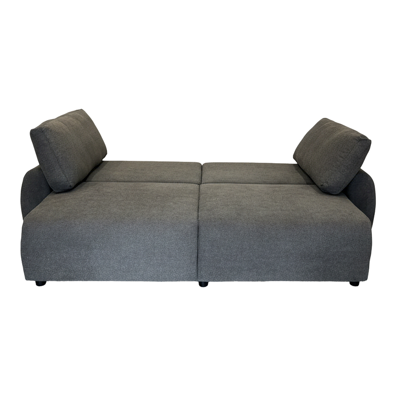 Divan trevendësh Hungie pakoworld pëlhurë në ngjyrë gri 250x92x89cm