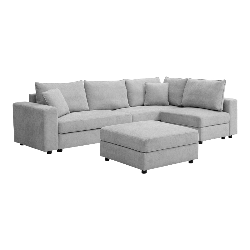 Divan multi-modal Navaro pakoworld pëlhurë gri 281x256x85cm