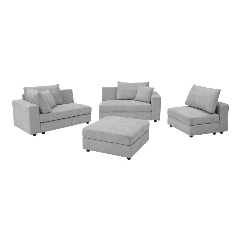 Divan multi-modal Navaro pakoworld pëlhurë gri 281x256x85cm