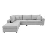 Divan multi-modal Navaro pakoworld pëlhurë gri 281x256x85cm