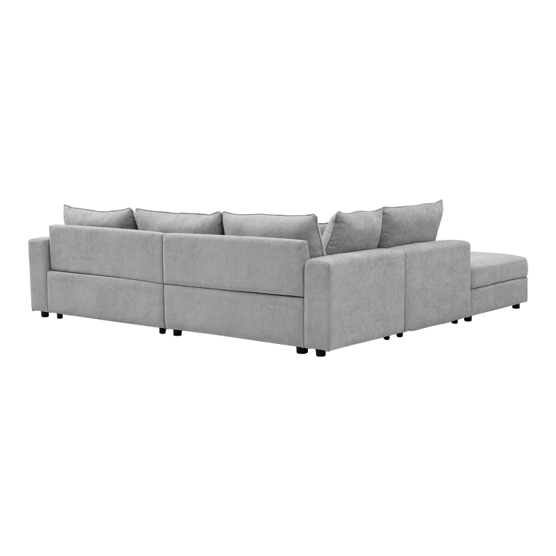 Divan multi-modal Navaro pakoworld pëlhurë gri 281x256x85cm