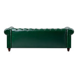 Divan trevendësh Chesterfield pakoworld pu cypress 203x84x67cm