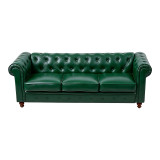 Divan trevendësh Chesterfield pakoworld pu cypress 203x84x67cm