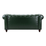 Divan dyvendësh Chesterfield pakoworld pu cypress 160x84x67cm
