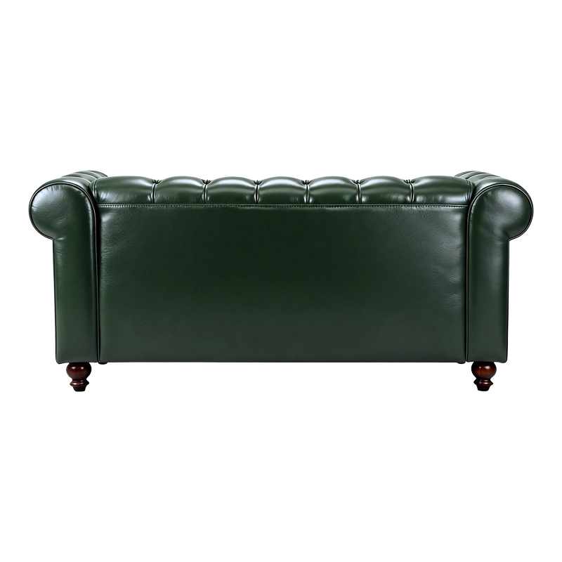 Divan dyvendësh Chesterfield pakoworld pu cypress 160x84x67cm