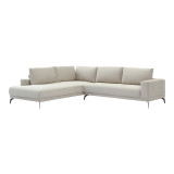 Divan këndi i djathtë Selio pakoworld pëlhurë beige 240x109x87cm