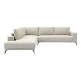 Divan këndi i djathtë Selio pakoworld pëlhurë beige 240x109x87cm