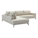 Divan këndi i djathtë Selio pakoworld pëlhurë beige 240x109x87cm