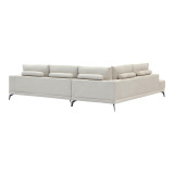 Divan këndi i djathtë Selio pakoworld pëlhurë beige 240x109x87cm