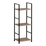 Librari-raft Bitok pakoworld lis-çelik i zi 29x23.5x80cm