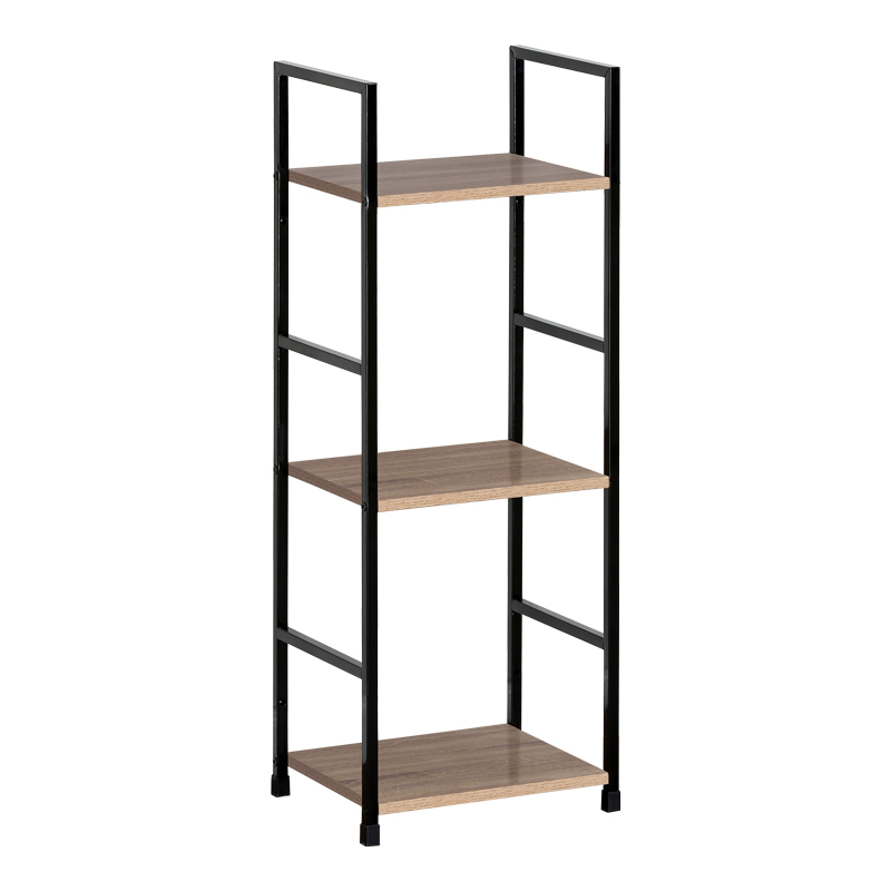 Librari-raft Bitok pakoworld lis-çelik i zi 29x23.5x80cm