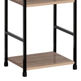 Librari-raft Bitok pakoworld lis-çelik i zi 29x23.5x80cm