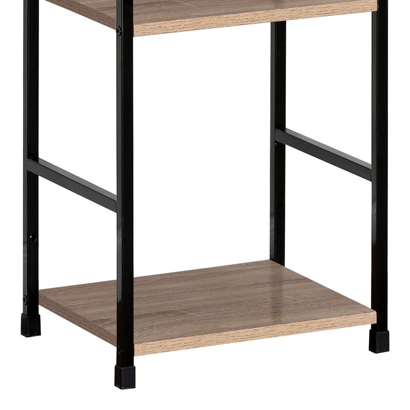 Librari-raft Bitok pakoworld lis-çelik i zi 29x23.5x80cm