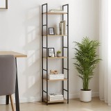 Bibliotekë Azuel pakoworld lisi-çelik i zi 29x23.5x144cm