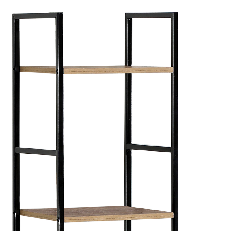 Bibliotekë Azuel pakoworld lisi-çelik i zi 29x23.5x144cm