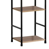 Bibliotekë Azuel pakoworld lisi-çelik i zi 29x23.5x144cm