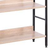 Bibliotekë Ramon pakoworld çelik natyral-i zi 60x28x160cm