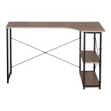 Tavolinë këndi Merlin pakoworld kënd i djathtë në nuancë lisi me metal të zi 120x73x75cm