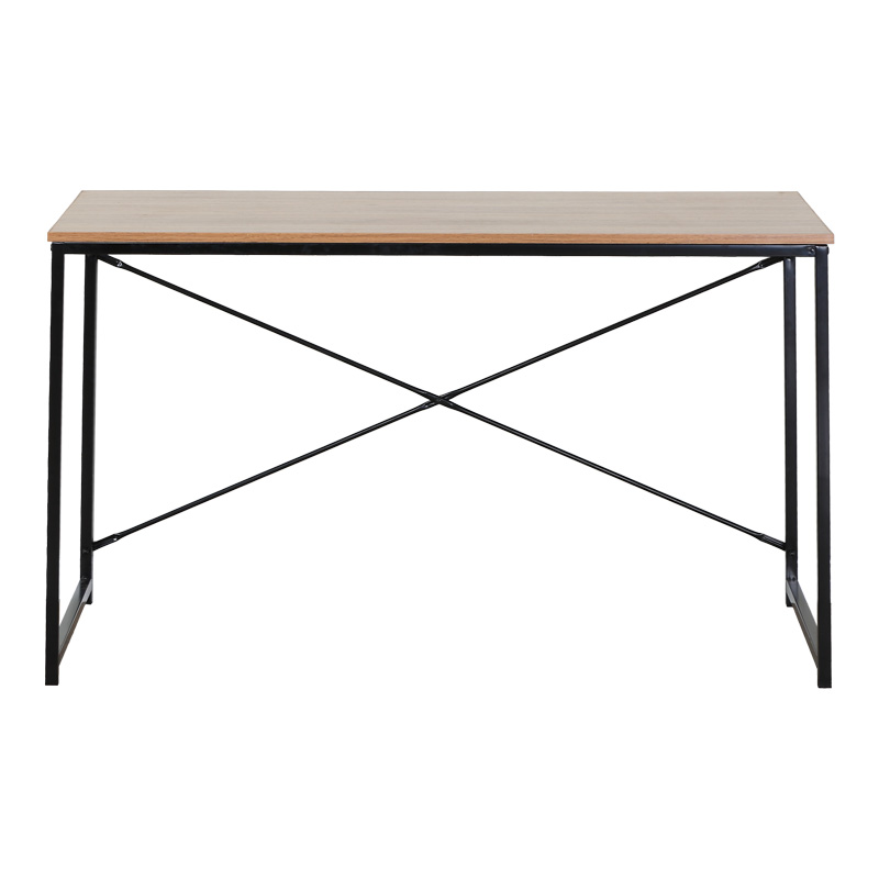 Tavolinë pune Bailon pakoworld në nuancë lisi me metal të zi 120x60x70cm