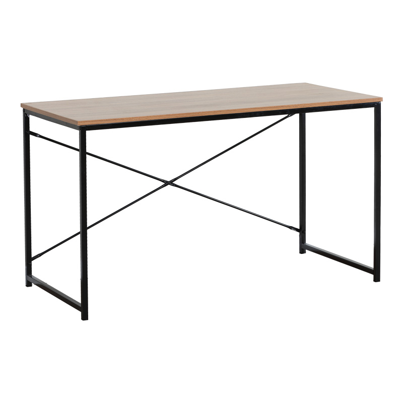 Tavolinë pune Bailon pakoworld në nuancë lisi me metal të zi 120x60x70cm