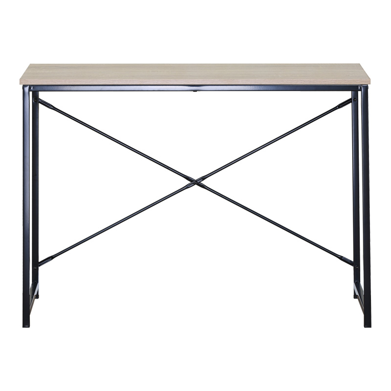 Tavolinë pune Bailon pakoworld në ngjyrë lisi me metal të zi 100x40x70cm