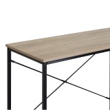 Tavolinë pune Bailon pakoworld në ngjyrë lisi me metal të zi 100x40x70cm