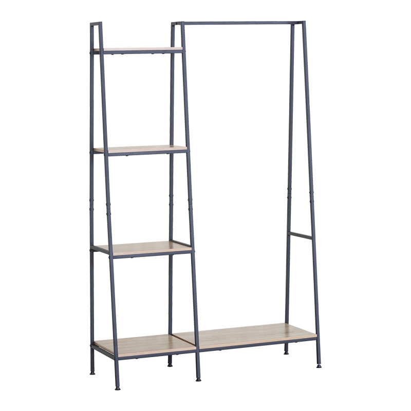 Njësi hyrjeje-raft Herevy pakoworld në ngjyrë lisi me metal të zi 101x35x160cm