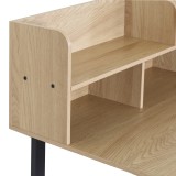 Tavolinë pune Biuro pakoworld lis-metal i zi 120x60x103cm